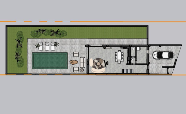 Pianta piano Terra di Villa Tipo 